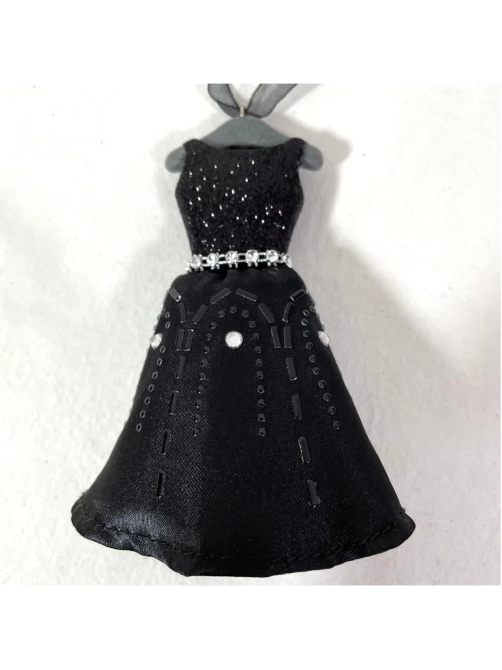 NIB Hallmark Signature Little Black Dress Christmas Tree Ornament Embellished